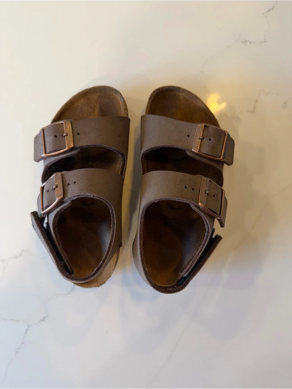 Birkenstock Kids Brown Double-Buckle Sandals
